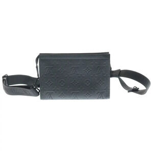 LOUIS VUITTON Shadow Black Gaston Wearable Wallet Shoulder Bag Black Hardware